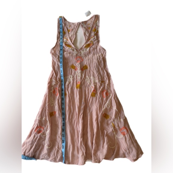 Free People Adelaide festival slip dress Blush XS NWOT - Picture 10 of 16